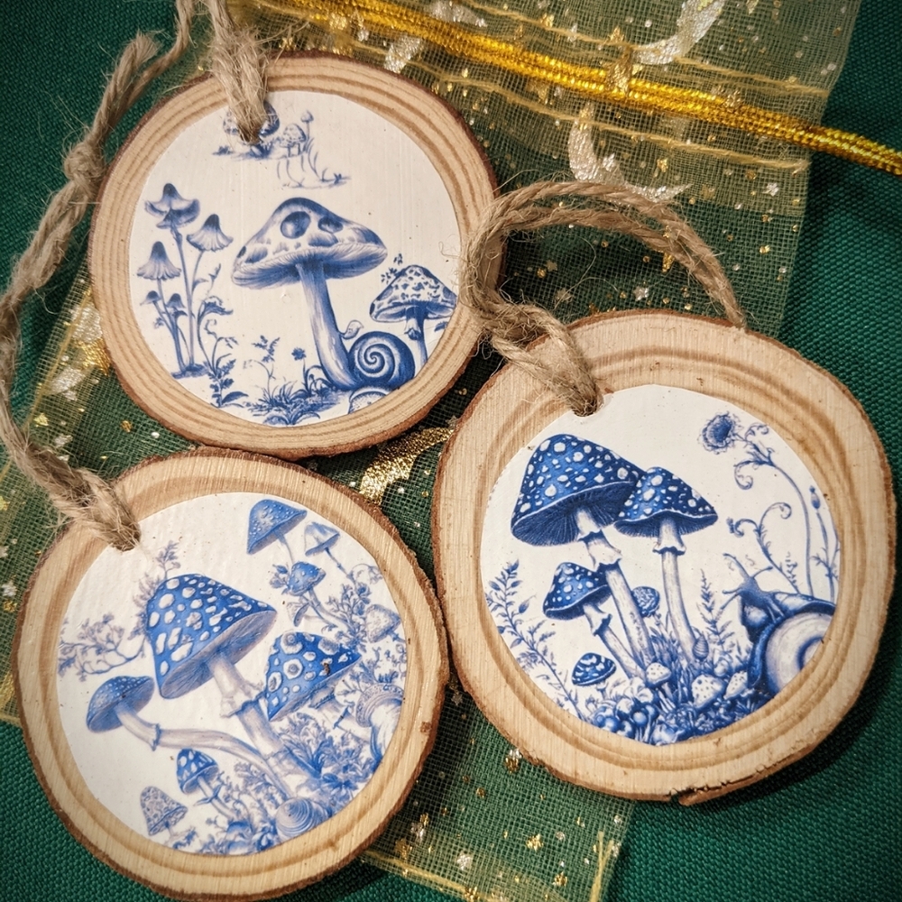 Psychedelic Mushrooms Ornaments Set 🍄🍄🍄 Toile